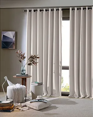Corta Luz Bella Janela Tecido 540x280 Liso Areia