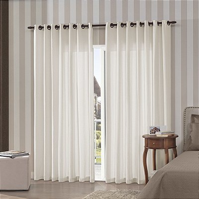 Cortina Bella Janela Rústica 540x280 Pantex Natural