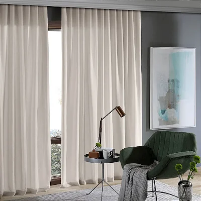 Cortina Bella Janela Inove Duplex 420x280 Bellini Areia (Trilho Suiço)