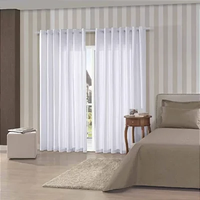 Cortina Bella Janela Rústica 420x280 Pantex Branco