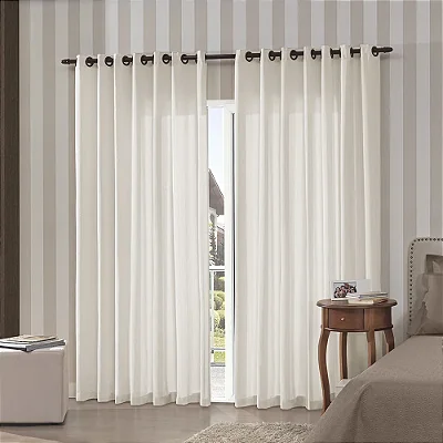 Cortina Bella Janela Rústica 420x280 Pantex Natural