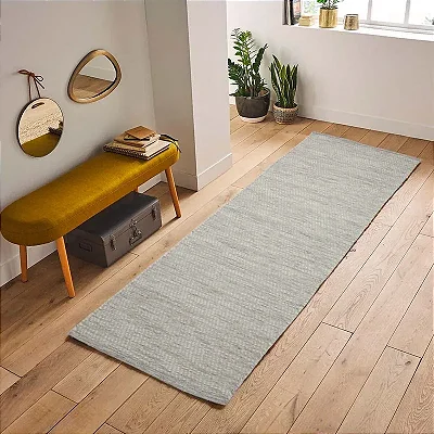 Tapete Niazitex Lã Patna 60x180 Prata