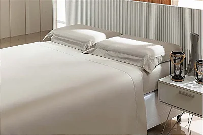 Jogo de Cama Niazitex 400 Fios Delicatto King Manteiga 4 Peças