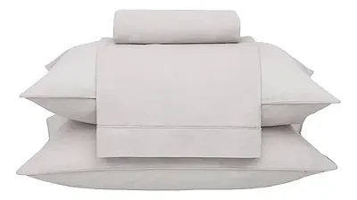 Jogo de cama Buddemeyer Basic Percalle Casal Bege 4 Peças 180 Fios