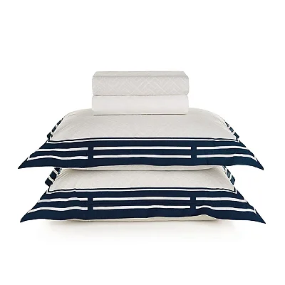 Jogo de Cama Karsten Barcelos Estampado Queen 4 Peças