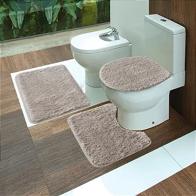 Jogo de Banheiro Jolitex Elite 3 Peças Fendi