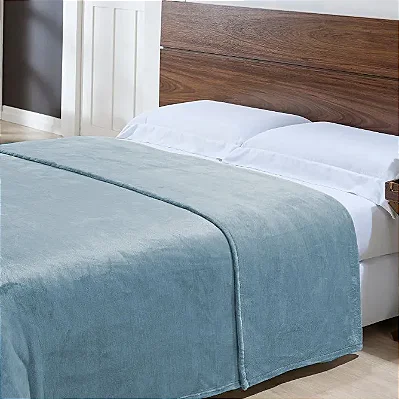 Cobertor Niazitex Toque de Seda nc 150x220 Azul Céu