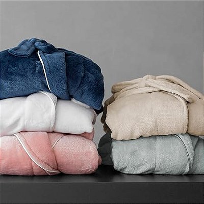 Roupão Camesa Neo Velour Tam M cor Cinza