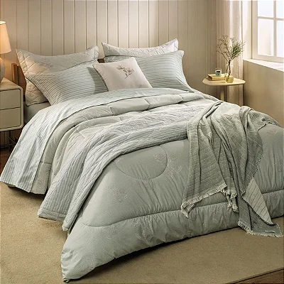 Jogo de Cama Karsten Dalia Estampado Casal 4pcs