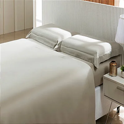 Jogo de Cama Niazitex 300 Fios Essencial Casal Fendi 4Pcs