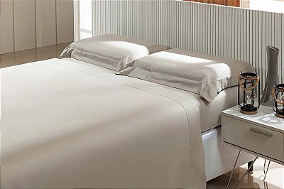 Jogo de Cama Niazitex 400 Fios Delicatto Casal Manteiga 4Pcs