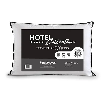 Travesseiro Hedrons Hotel Collection 200 Fios 50x70 Branco