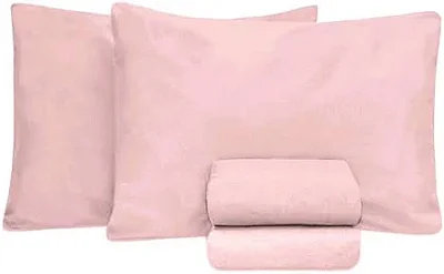 Jogo Cama Estampada Premium Plus 100%Algodão Queen Des 7937 Rosa Claro