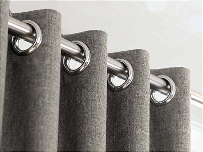 Cortina Camesa Alfa 100% Blackout 260x170 Cinza