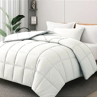Edredom Camesa Ecopluma Solteiro 160x240 Branco 100% Poliester