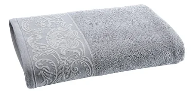Toalha Banho Fatex Louise 70 X 140 Cinza 100%Algodão