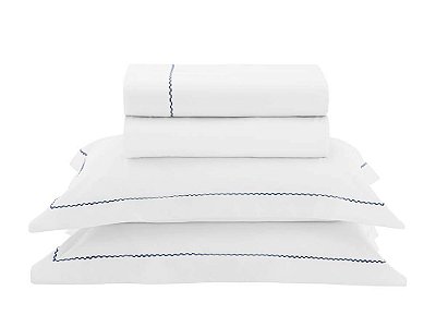 Jogo Cama Neo Bordado Sublime 300 Fios Queen Marinho 4Peças