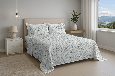 Jogo Cama Estamparia Premium Linea 180 Fios Casal Des 7957 Compose 4 Peças