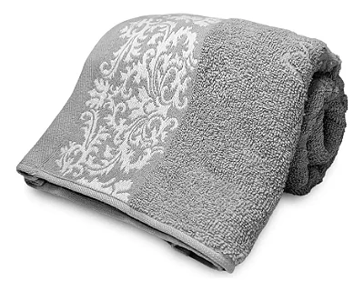 Toalha Rosto Fatex Jacquard Medalhão 50x70 Cinza