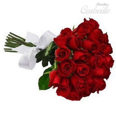 Buquê de 18 rosas vermelhas