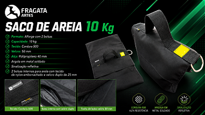 Saco de areia 10kg - (REFORÇADO)