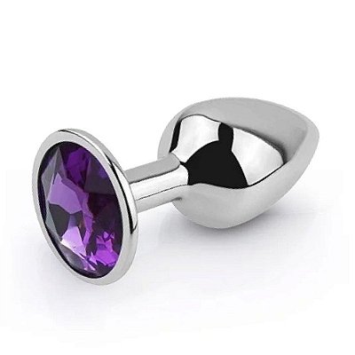 Plug Anal em Aço Silver Diamond.