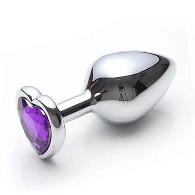 Plug Anal em Aço Silver Heart