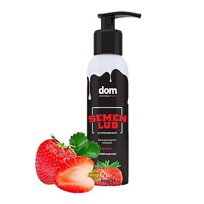Lubrificante Semen Lub sabor morango 100ml.
