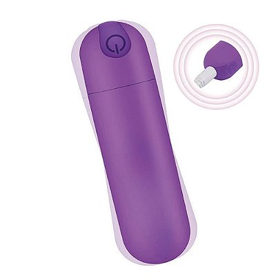 Vibrador Bullet Basic 10 modos de vibração Recarregável.