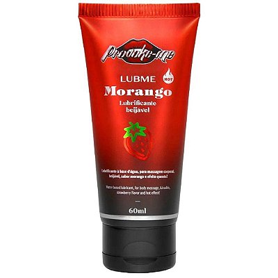 Lubme Lubrificante Morango Hot Beijavel 60ml
