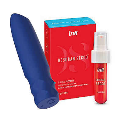 Vibrador Bullet Recarregável + Calda Picante Deborah Secoo