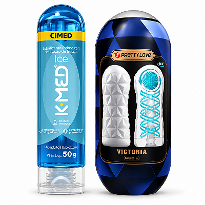 Masturbador 360 + Lubrificante Ice K-med 50g