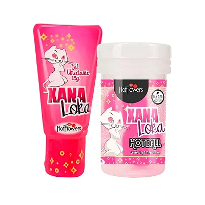 Kit gel excitante Xana Loka e bolinhas