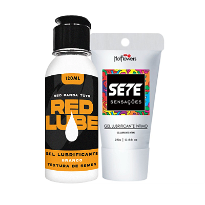 Duplinha Gel Red Lube e Dessensibilizante Sete Sensações
