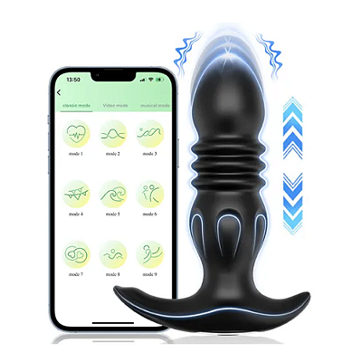 Vibrador de Próstata Premium Recarregável com App e modo Vai e Vem