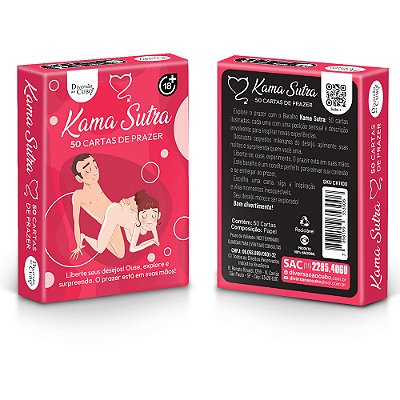 Baralho Kama Sutra 50 Cartas de Prazer com Posições