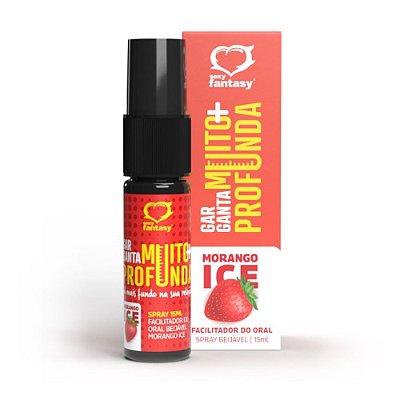 Garganta Muito+ Profunda Spray Oral Morango Ice 15ml.