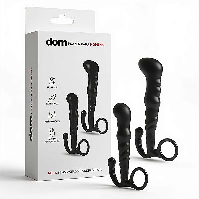 Kit com 2 Massageadores de Próstata em Silicone