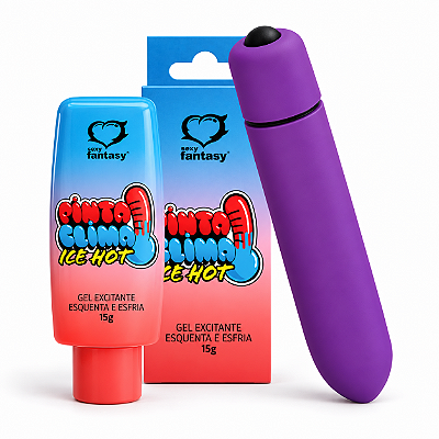 Vibro Bullet a pilha e Excitante que esquenta e esfria 15g