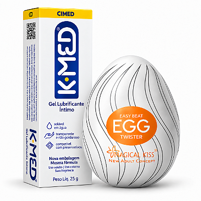 Masturbador EGG e Lubrificante K-med 25g.
