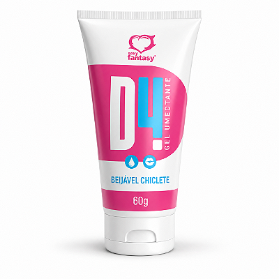 D4 Lubrificante Íntimo Beijável Sabor Chiclete 60g.