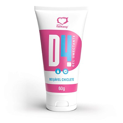 D4 Lubrificante Íntimo Beijável Sabor Chiclete 60g.