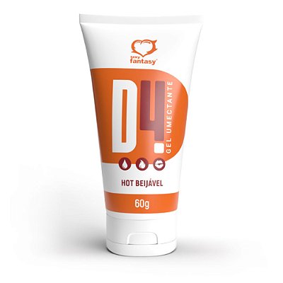 D4 Lubrificante Íntimo Beijável Hot Laranja 60g.