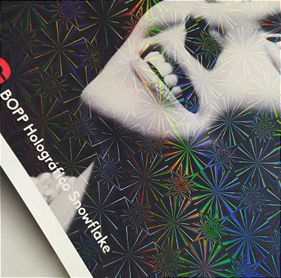 BOPP Holográfico Snowflake Bobina A4 22cm x 50m - 28 micras - PSG