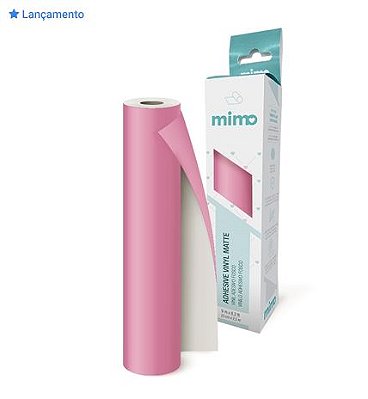 Vinil Adesivo Rosa Chiclete Fosco 23 cm x 2,5 m - Mimo
