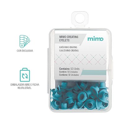 Ilhós Mimo Creating - Redondo - Azul Água - 4,5 mm - 50un