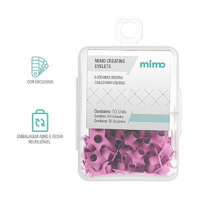 Ilhós Mimo Creating - Estrela - Rosa Candy - 4,5 mm - 50un