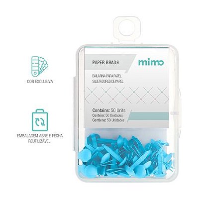 Bailarina para Papel - 6,5 mm - Azul Agua - Mimo - 50 Unids