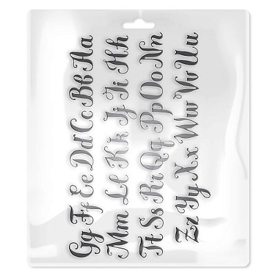 Faca de Corte Alfabeto Caligrafico - kit com 26 peças  - Mimo Embossing