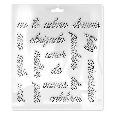 Faca de Corte Palavras 1 - kit com 18 peças  - Mimo Embossing